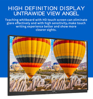 Pizarra Interactiva Inteligente con Pantalla Táctil Todo en Uno de 65 Pulgadas, Pizarra Digital para Escuela y Oficina, Compatible con Windows, Android y Linux