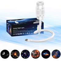 Mini Proyector de Estrellas 2 en 1, Lámpara Nocturna de Cielo Estrellado, Lámpara Ambiental de Diseño Moderno y Minimalista, Alimentada por USB para Dormitorio