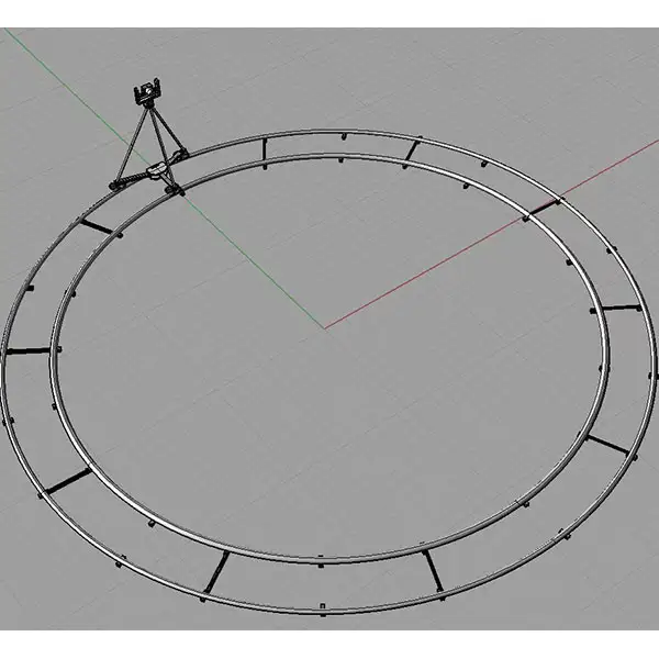 Quay phim 1.2m Máy ảnh theo dõi thanh trượt Vòng tròn đường kính 4.56M