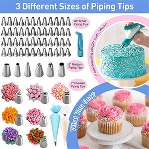 Juego <span class=keywords><strong>de</strong></span> soporte para pasteles <span class=keywords><strong>de</strong></span> 342 piezas con moldes para pasteles <span class=keywords><strong>de</strong></span> silicona, plato giratorio, herramientas para hornear para amantes <span class=keywords><strong>de</strong></span> los pasteles - Product Image 4