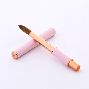 Mango de Metal profesional Kolinsky <span class=keywords><strong>2022</strong></span>, pinceles acrílicos puros, pelo grueso prensado, color rosa, 100% - Product Image 2