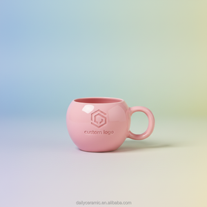 Tazza da Caffè in Ceramica Personalizzata con Faccina Sorridente e Occhi a Cuore, Tazza Rotonda in Gres da 350ml, Idea Regalo - Product Image 3