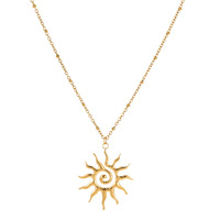 Collier pendentif soleil en acier inoxydable à la mode, nouveau collier pendentif soleil, cadeau accessoire de fête à la mode pour femmes