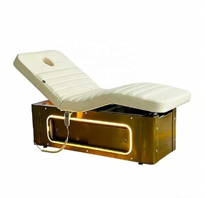 Lit de beauté électrique réglable avec éponge haute densité et cadre en cuir pour usage en spa et salon - Product Image 2