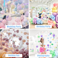 Maison Gonflable Géante Claire Amusante pour Fêtes d'Enfants, Tente Bulle Igloo de Cristal Transparente avec Ballons Gonflables