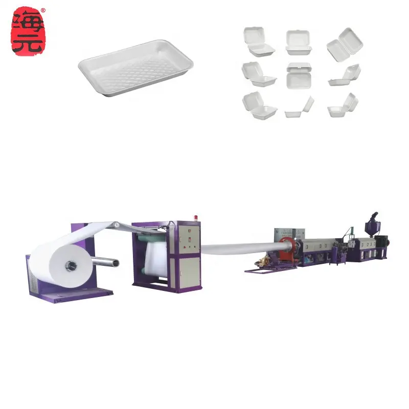 PSP foaming sheet extrusion line to make disposable foam pate dish and food box