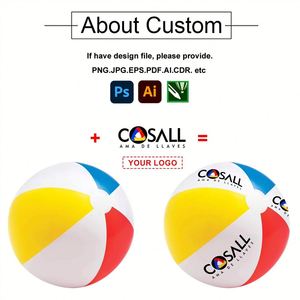 Ballon de plage gonflable en gros, coloré, en PVC, pour fête aquatique en bord de mer, jouet publicitaire personnalisé avec logo, cadeau promotionnel - Product Image 3