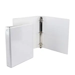 In bianco 2 Pollici Bianco Leganti di Plastica IN PVC 3 Raccoglitore Ad Anelli Per A4 di Carta
