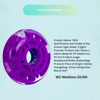 Patins à roulettes en ligne WEIZHONG modèle 7024 pour adultes, avec éclairage, imperméables, durables, légers, coque en PU de 70 mm, roues en PP avec lumières clignotantes