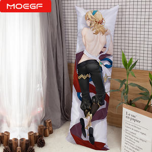 Almohada Corporal de Lujo Genshin Impact de 150x50cm con Diseño de Personajes de Dibujos Animados Personalizado, <span class=keywords><strong>Hu</strong></span> <span class=keywords><strong>Tao</strong></span>/<span class=keywords><strong>Raiden</strong></span> <span class=keywords><strong>Shogun</strong></span>/Personaje, Tejido Tricot de Doble Cara - Product Image 3