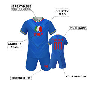 Meksika özel erkek futbol forması Set milli takım tarzı futbol kiti nefes şort gömlek hediye OEM hizmeti otomatik kesme - Product Image 2