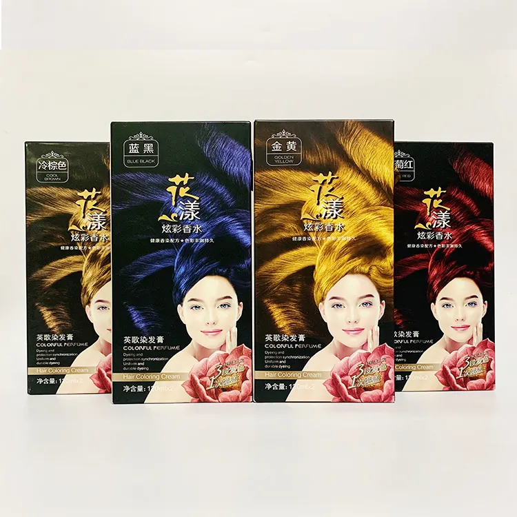 Hot Sale Easy Coloring Permanent Professional men magic hair color shampoo blue hair dye