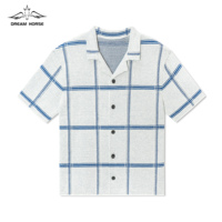 AiNear Großhandel Custom Logo Design Oem & Odm Luxus Polo Kragen Weiß Gestreifte Knöpfe Herren Strick Baumwolle T-Shirt Pullover