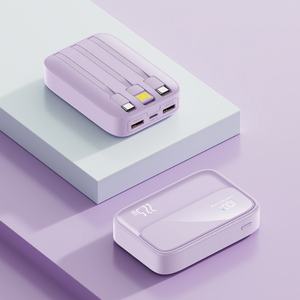 Batterie externe portable 20000mAh avec charge rapide PD22.5W, câbles intégrés, logo personnalisé et écran LED pour téléphone - Product Image 5