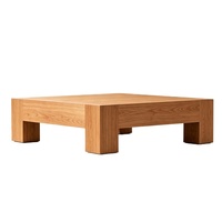 Table basse carrée en bois de palissandre brun antique, style contemporain, pour hôtel, maison d'hôtes, salon vintage, Scatola Center Table