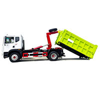 Compacteur de déchets manuel diesel hydraulique à bras articulé 4x2 avec compacteur à rouleaux et conteneur amovible, comprenant pompe et boîte de vitesses