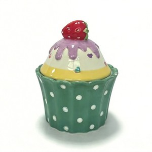 Taza de cerámica con diseño de fresa y corazón, hecha a mano, para café, desayuno y uso doméstico. - Product Image 2