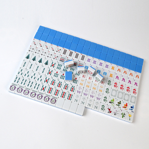 Mahjong Americano <span class=keywords><strong>de</strong></span> 30 mm, 160 Fichas <span class=keywords><strong>de</strong></span> Melamina con Temática <span class=keywords><strong>de</strong></span> Dibujos Animados, Personalizable, Suave, para Jugadores Caseros - Product Image 4