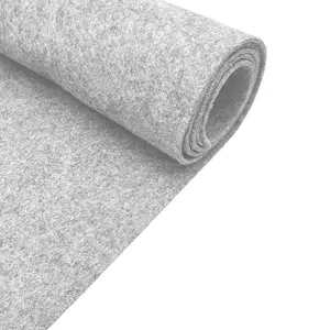 High Quality 100% polyester soft grey felt 3mm 5mm 8mm 9mm 10mm thick felt carpet pressed felt grey carpet underlay