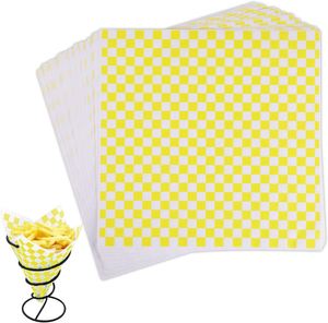 Waxed 2026 <b>Paper</b> Sheets 12 * 12 Inch, 200 Pcs Food Basket Liners for Sandwiches, Burgers, Checkered 2026 <b>Wrap</b> - Product Image 2