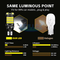 Ampoules de freinage additionnelles super lumineuses T15 4014 45SMD pour voiture, ampoules de recul et de clignotant neuves pour voiture