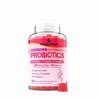 Gommes à la canneberge pour femmes végétaliennes sans sucre OEM 50 milliards d'UFC 10 souches prébiotiques enzymes digestives et probiotiques