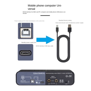 Carte <span class=keywords><strong>son</strong></span> externe USB sans pilote, spéciale pour l'<span class=keywords><strong>enregistrement</strong></span>, l'arrangement musical, le karaoké et la diffusion en direct, pour l'<span class=keywords><strong>enregistrement</strong></span> sur téléphone portable - Product Image 3