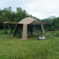 Vente en gros de tente solaire portable simple pour l'extérieur Gazebo portable en maille polyester anti-insectes pour plage, camping, pique-nique, parasol