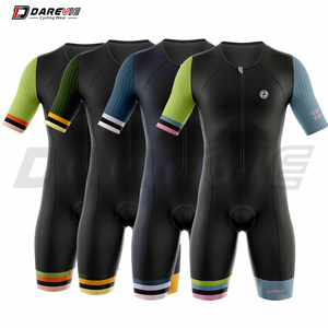 Traje de Ciclismo Personalizado Darevie OEM para Hombre, de Secado Rápido, de Una Pieza, Manga Corta, para Triatlón - Product Image 2