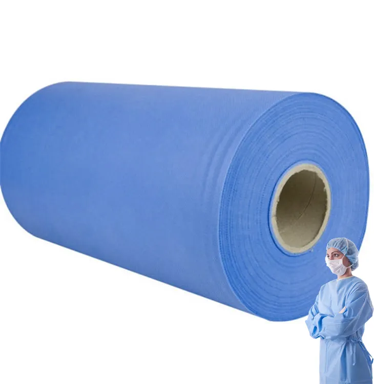 100% Pp Polypropyleen Medische Ziekenhuis Chirurgische Gown Maken Materiaal Stof Sms Pp Non Woven