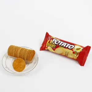 Grande Qualidade 100g batata crocante biscoitos e biscoitos salgado cracker rodada sem creme