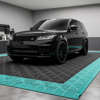 Dalles de terrasse de garage modernes emboîtables écologiques 18 mm, système clic, robustes, antidérapantes, en plastique, étanches