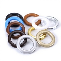 Anneau de rideau perforé rond en plastique 42*65mm, silencieux, pour rideaux romains, accessoires de rideaux