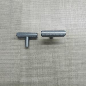 T Shaped Brass Cabinet Handles Minimalist Design Durable For <b>Wardrobe</b> Drawer Use Silver Color - Product Image 4