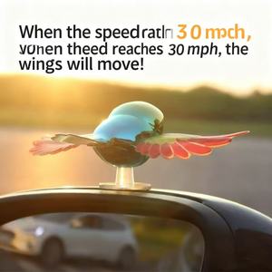 Pájaro Realista Impulsado por el Viento con Alas Móviles, Juguete Decorativo Creativo para Autos - Product Image 6