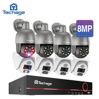 Kit de caméra IP POE 4K 8MP avec détection de visage, vision nocturne couleur, système de sécurité CCTV extérieur étanche