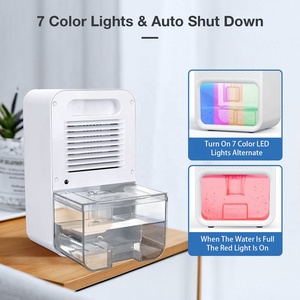 Déshumidificateur portable pour la maison, petit, MINI, intelligent, avec 7 lumières LED, ultra silencieux et arrêt automatique, déshumidificateur pour sous-sol, <span class=keywords><strong>garage</strong></span> - Product Image 6
