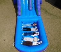Toboggan gonflable commercial en PVC pour fête estivale, toboggan aquatique gonflable avec piscine amovible, toboggan extérieur pour jardin, vente en gros