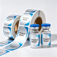 Étiquettes en vinyle imperméables personnalisées de qualité supérieure avec forme sur mesure et adhésif durable pour flacons en verre de 3 ml, 5 ml, 10 ml