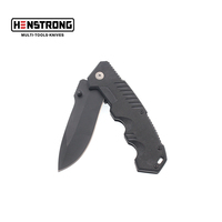 Couteau de poche tactique pliable, acier 3Cr13 revêtu noir, manche G10, bouton de pouce, verrouillage Liner Lock, EDC, camping, chasse, bricolage, OEM