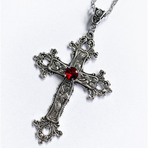 Collana Gotica Punk Vintage con Ciondolo a Croce Gotica Accessori in Stile Gotico Barocco - Product Image 4