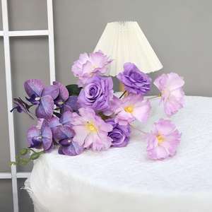 Arreglo Floral Colgante de Rosas Púrpuras Elegantes, Venta al Por Mayor de Fábrica, Decoración de Lujo para Bodas de 100 cm, Decoración para Pasillos, Mesas y Escenarios de Eventos - Product Image 5