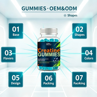 Bonbons gélifiés à la créatine en gros, OEM, pour adultes, soutien musculaire, stimulant de masse musculaire, supplément énergétique végétalien, certifié Halal