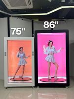Boîte LCD transparente 3D de taille humaine AI de 86 pouces avec écran tactile Affichage hologramme d'affiche numérique pour la publicité