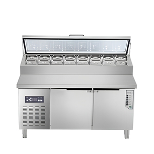 Refrigerador/Congelador Comercial Bajo Mostrador, Sin Escarcha, Enfriado por Aire, Acero Inoxidable, Enfriamiento Rápido para Barra de Ensaladas y <span class=keywords><strong>Mesa</strong></span> de Preparación de Pizza - Product Image 1