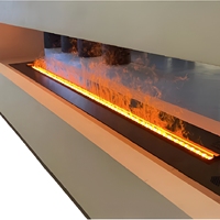 Cheminées électriques à vapeur 3D RVB 1800MM Insérer des cheminées à vapeur d'eau haut de gamme pour la maison et l'hôtel Installation métallique intégrée