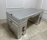 Chaise de bureau pivotante en aluminium de style aviateur rétro industriel de luxe pour la maison et le bureau