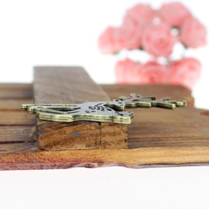 Colgante de asta de ciervo <span class=keywords><strong>Sika</strong></span> pintado, de aleación de zinc y bronce antiguo, con diseño calado, para móvil de cuna con temática de bosque - Product Image 3
