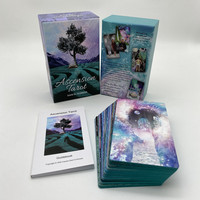 Cartes de tarot et d'oracle de luxe haut de gamme, personnalisées, écologiques, en papier brillant, avec guide et coffret magnétique