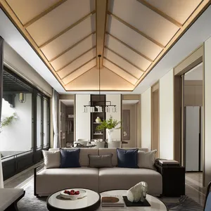خدمات تصميم وتصميم داخلي ثلاثي الأبعاد تصميم معماري لمنزل حديث غرفة معيشة شقة